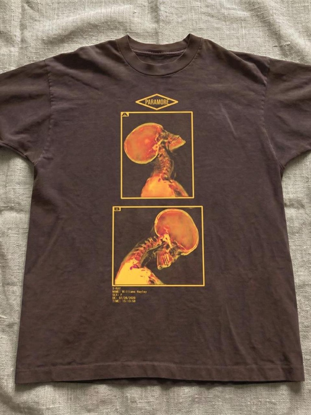 Brown Paramore X - Ray Headbanger Hayley Williams T shirt